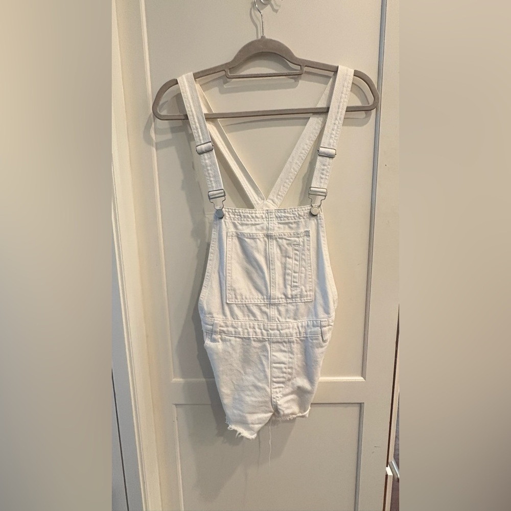 Blank NYC Cream Denim Overalls Size 26